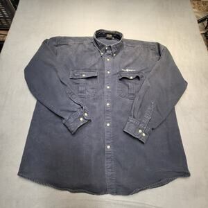 Mickey Unlimited Shirt Mens 2XL Black Button Up Long Sleeve Embroidered
